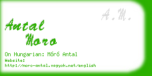 antal moro business card
