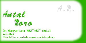 antal moro business card